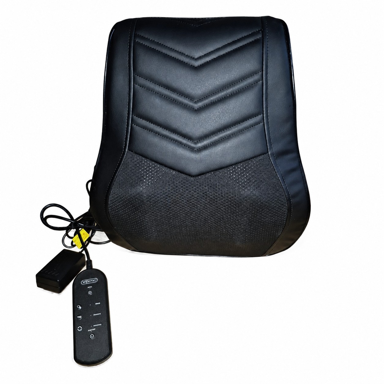 Omassa 3D Heated Shiatsu Neck Back Massager Chair Pad Pillow Heat Kneading Black