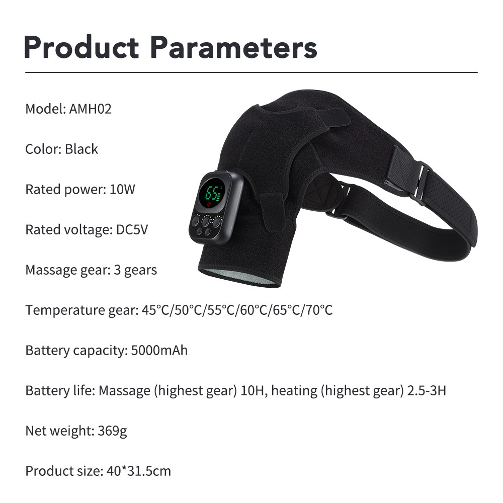 Smart App Controlled Heating Massager High Frequency Vibration Shoulder Care