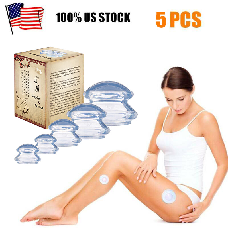 Full Body Face Cupping Therapy Set Anti Cellulite Vacuum Massage Silicone Cups