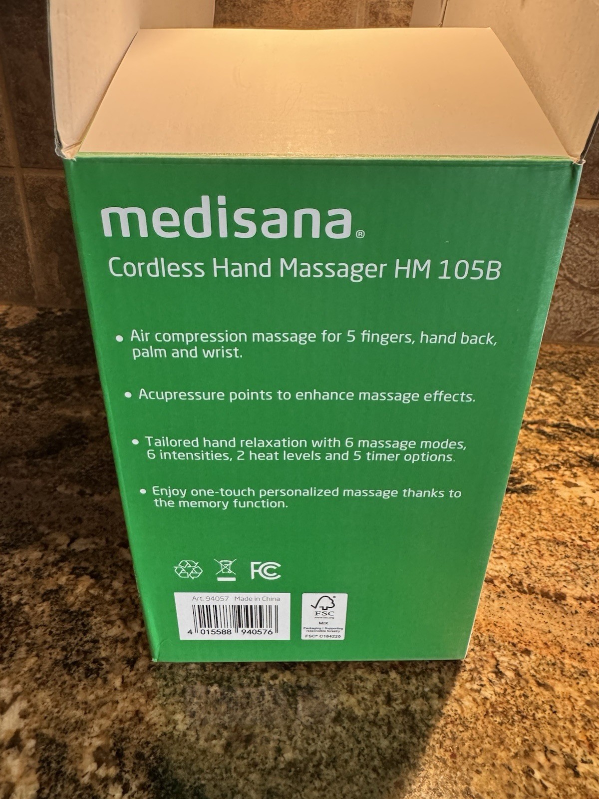 Medisana Cordless Hand Massager for Arthritis and Carpal Tunnel HM105B Black