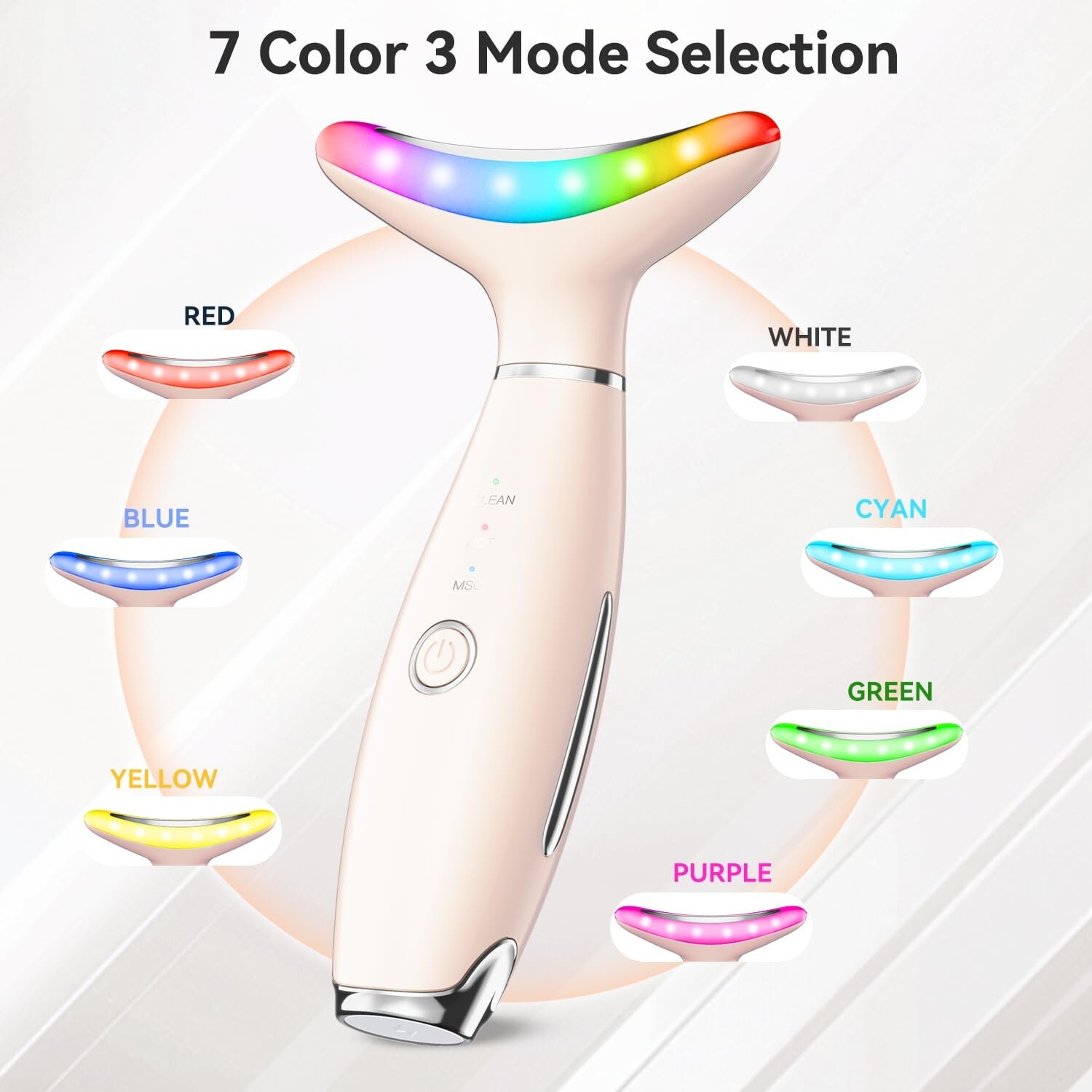 7 Color Neck Face Sculpting Tool for Skin Care with Vibration, Thermal (Green)