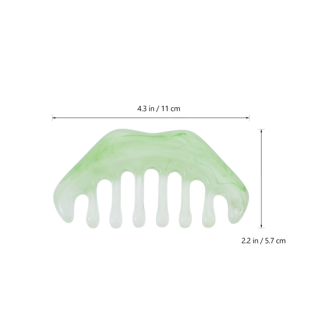 Healifty 3-Pack Resin Massage Combs 11X5.7cm, Style 12 Assorted Color