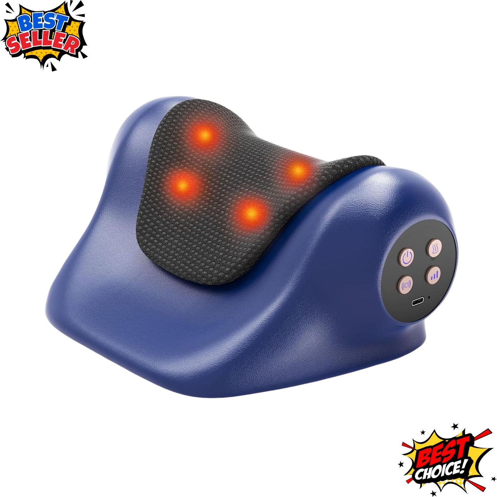 NEW Wireless Neck Massager with Heat 3 Modes Shoulder Massage Pillow 2000mAh