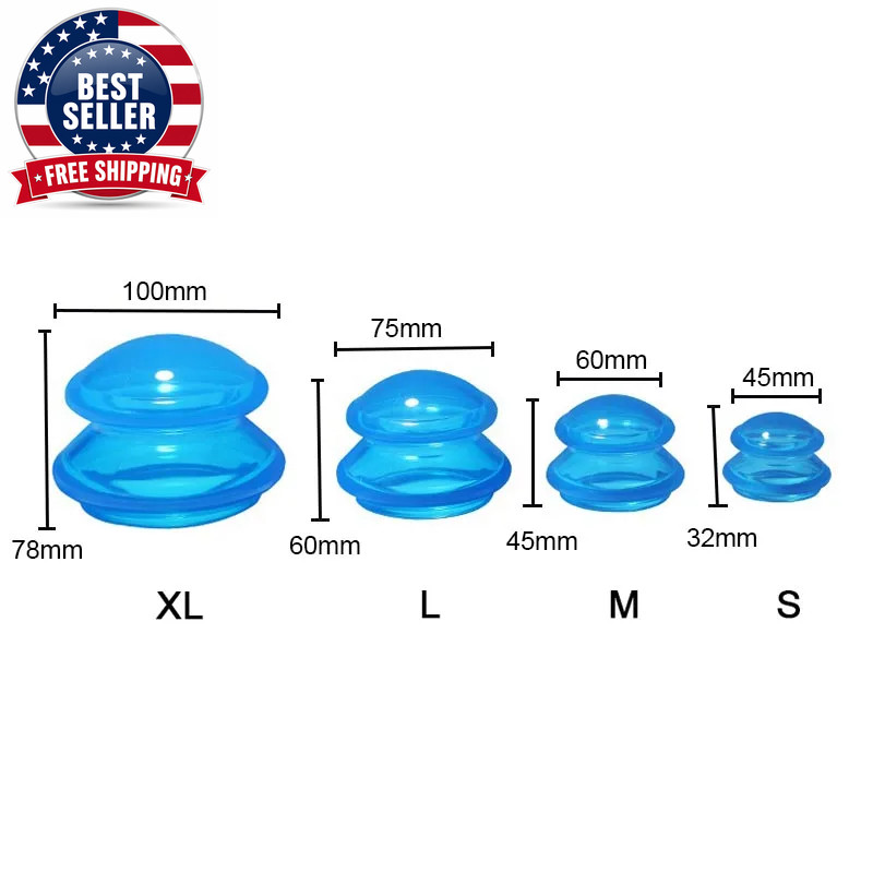 New Vacuum Silicone Jars Massage Cups Silicone Cups Massage Body Cupping Celluli