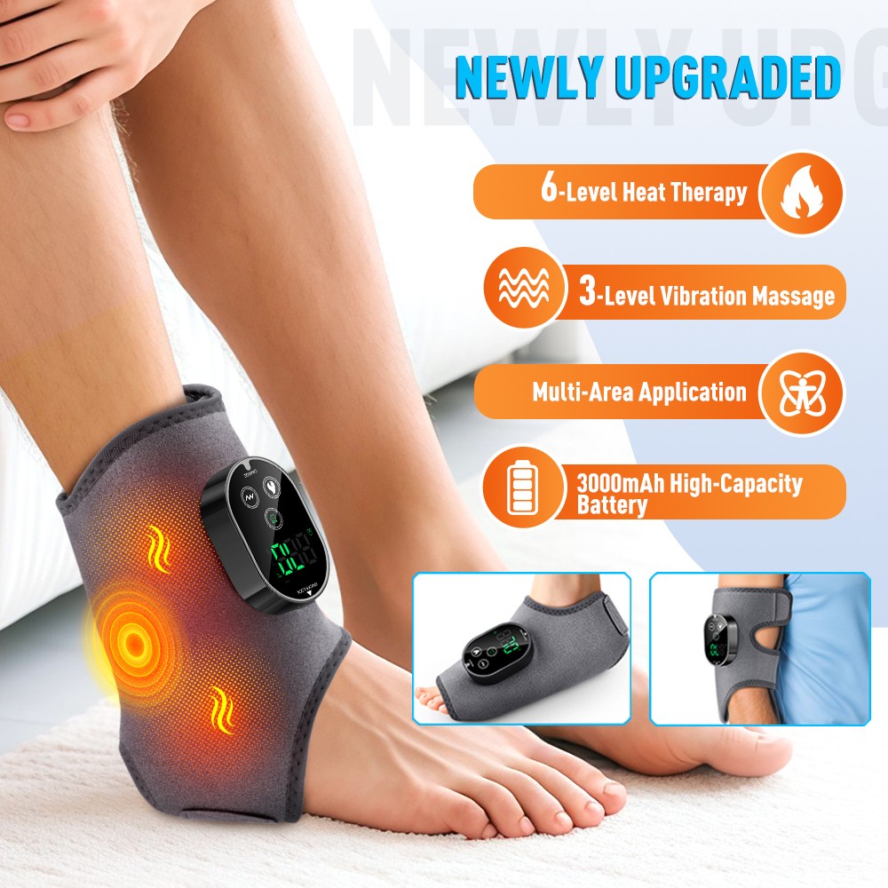 Electric Foot Hand Massager 3-Level Far-Infrared Hot Compress Vibrate Heat Ankle