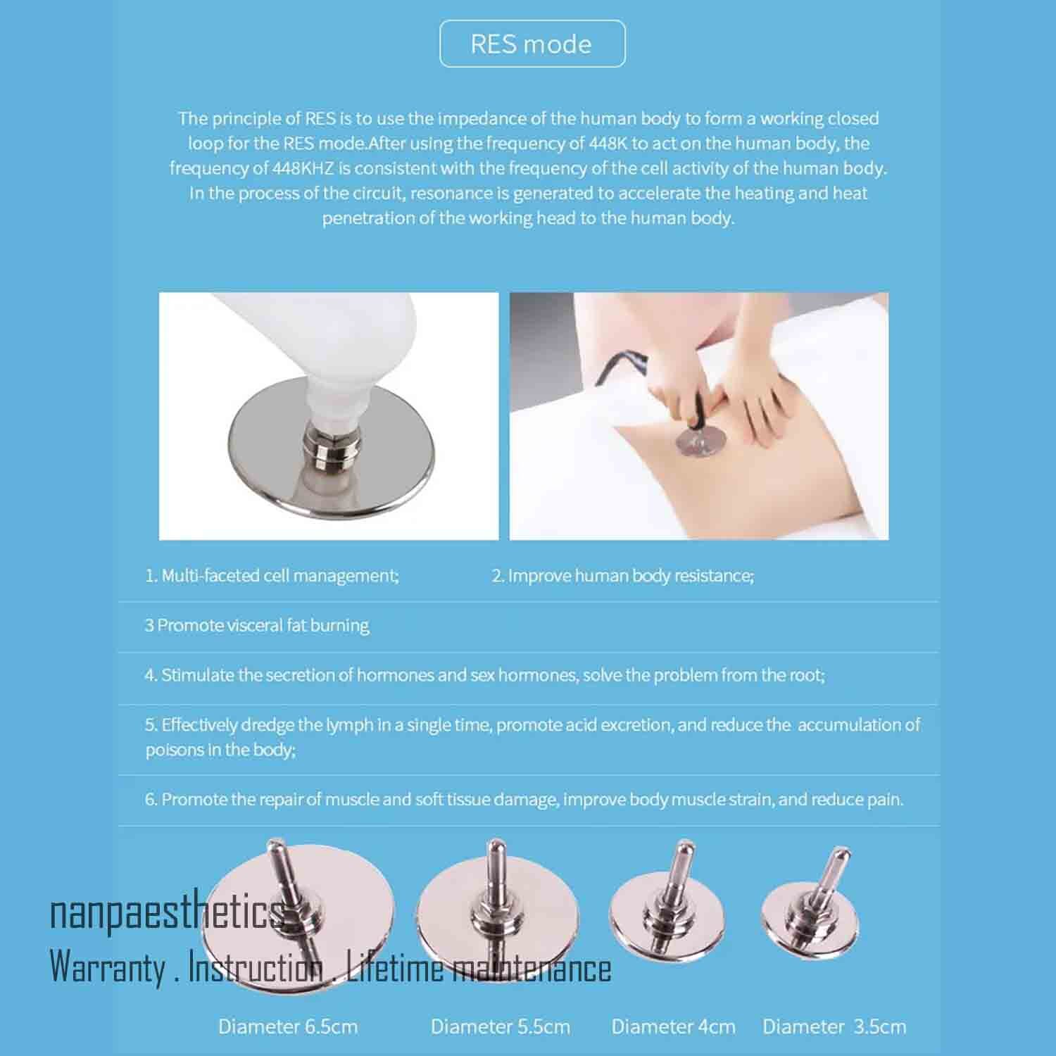 Tecar Therapy Physiotherapy RET CET Pain Relief Face Lifting Slimming Machine