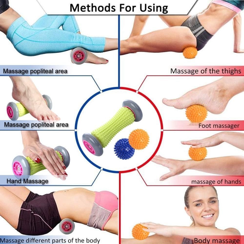 Luxury Foot Roller & 2 Spiky Massage Balls – Enhance Circulation & Relax Muscles