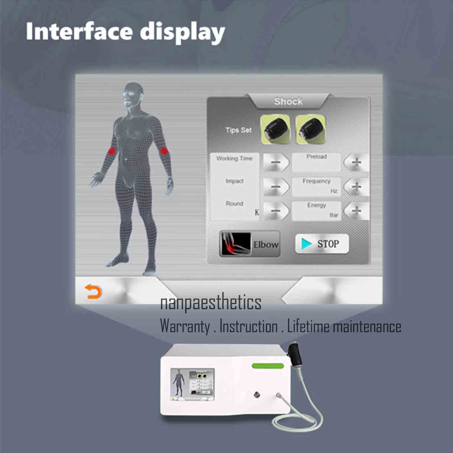 2026 New ESWT Pneumatic Shockwave Therapy Machine ED Muscle Pain Relief 10 Bar