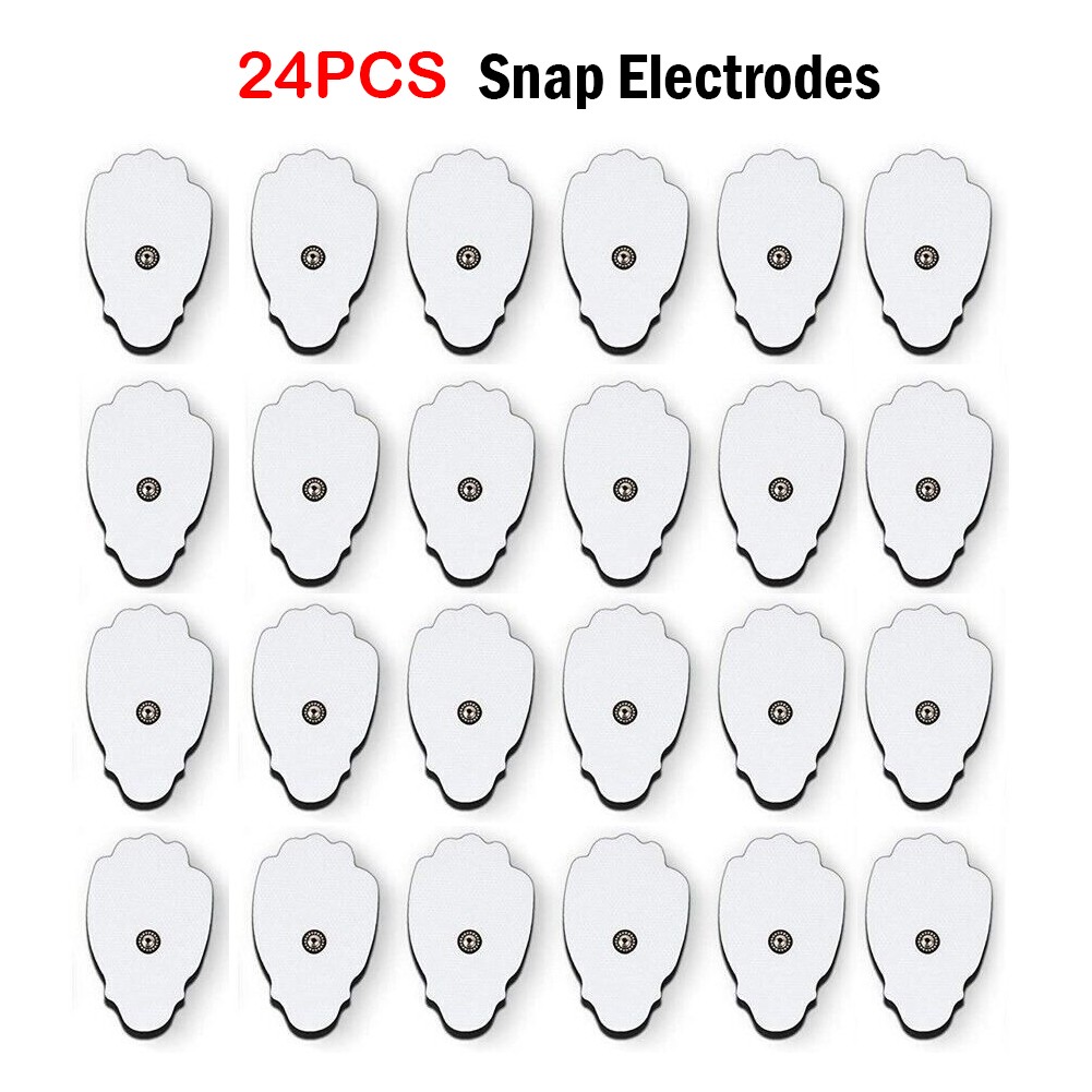 24PCS Non-Woven Fabric Snap On Replacement Electrode Pads For Pulse Massager