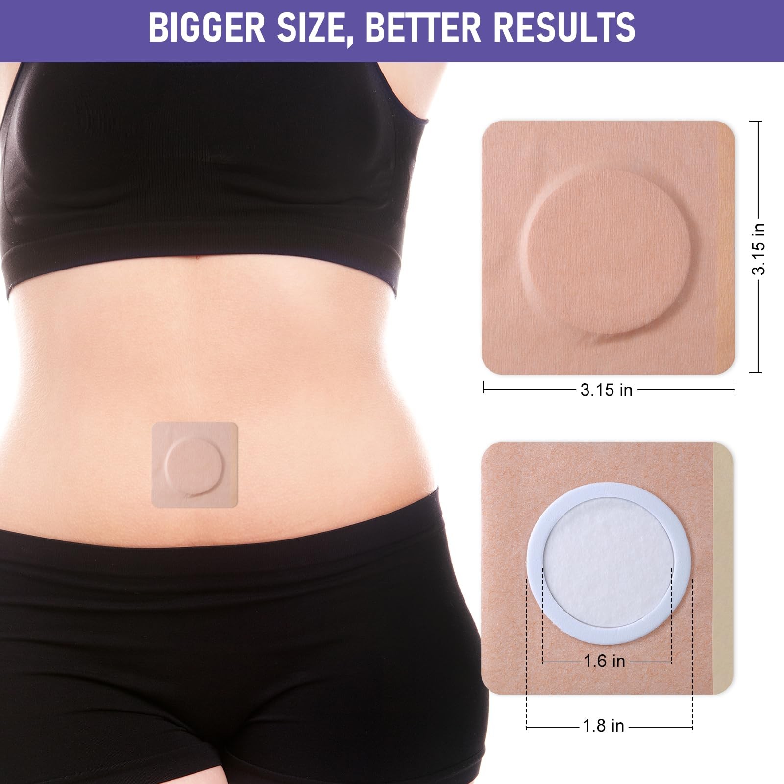 40Pcs Disposable Castor Oil Belly Button Patch | 3.15″*3.15″ Highly Absorbent…