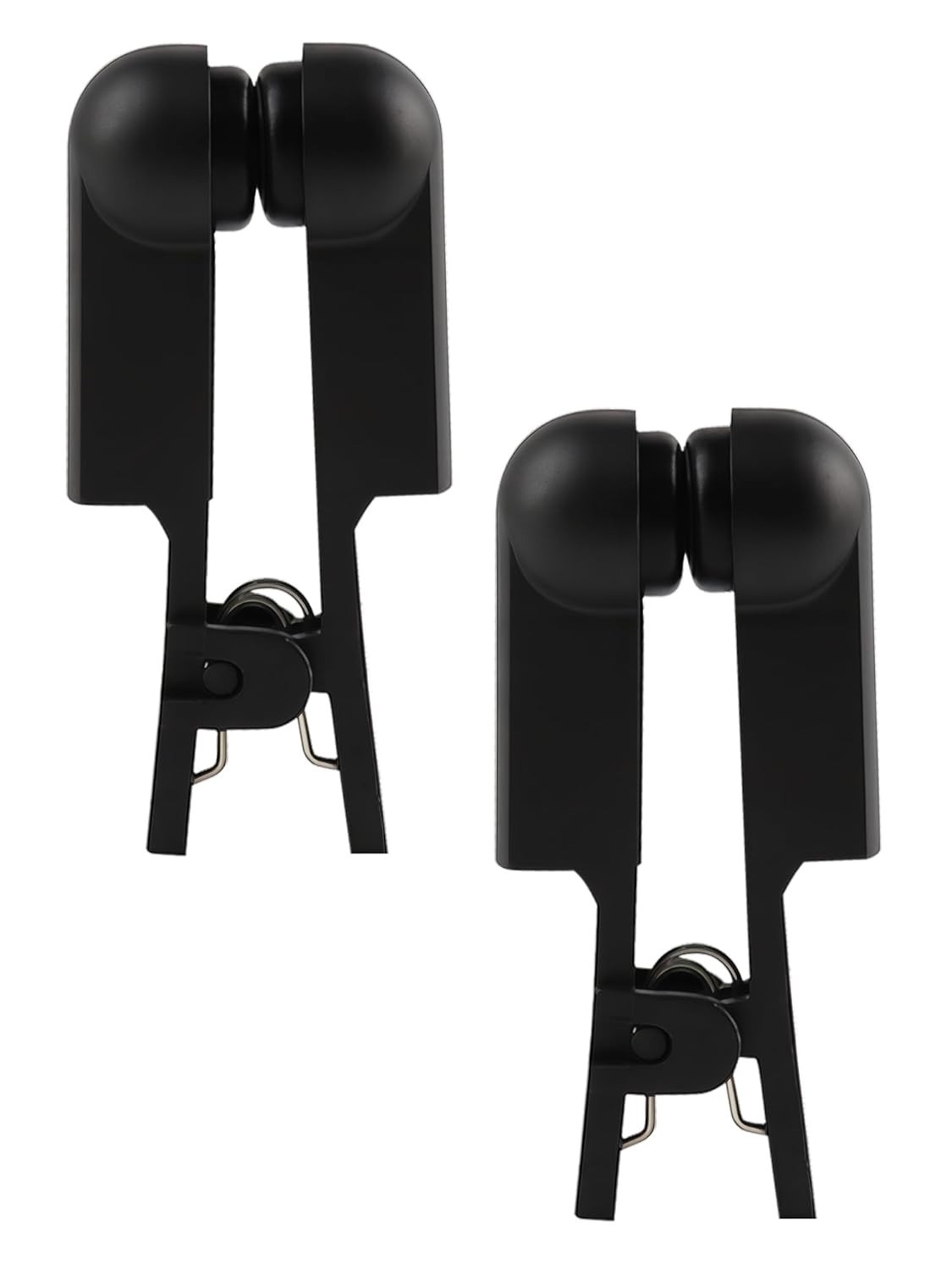1 Pair Ear Clip Electrode,Black Rubber Reusable Clip Compatible with TENS 7000