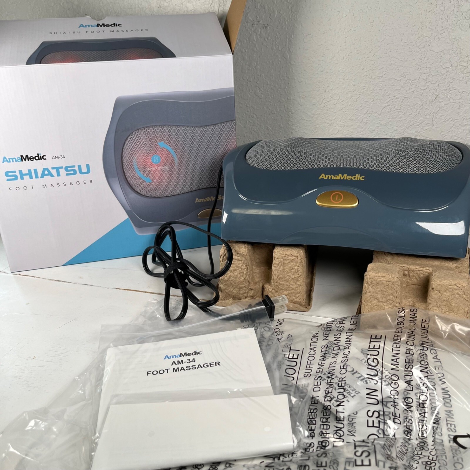 SHIATSU FOOT MASSAGER AmaMedic AM-34 Heating mood grey