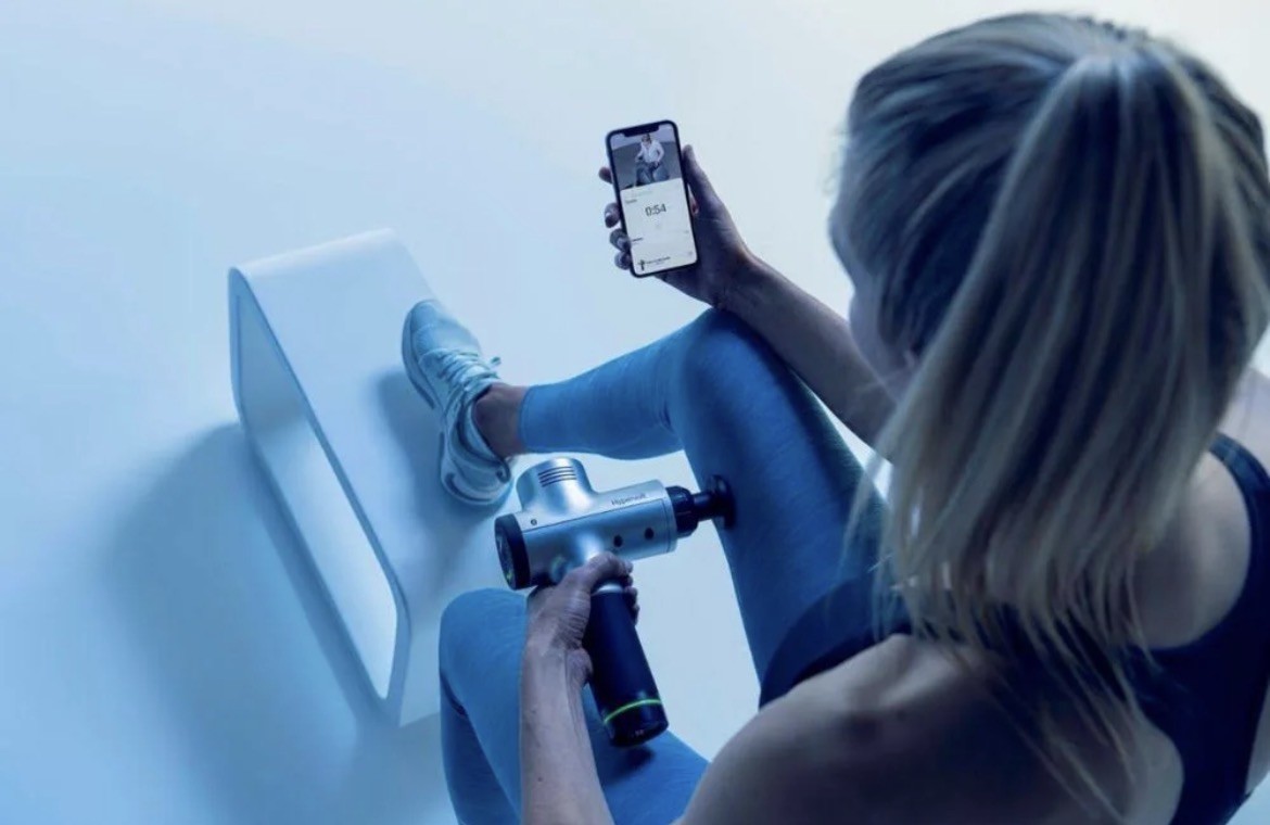 Hyperice Hypervolt Plus Bluetooth Percussion Massage Gun Device Silver