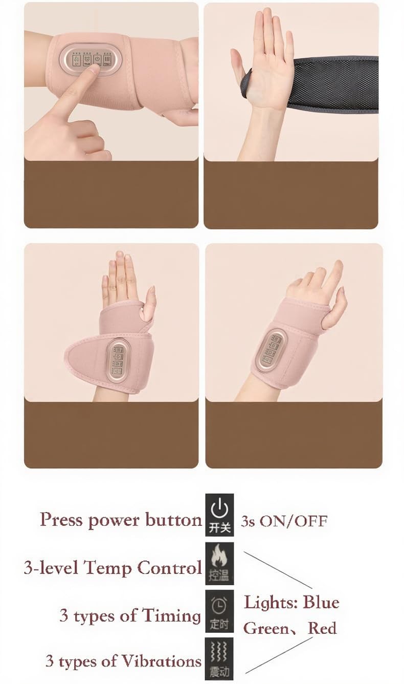 Cordless Heating Wrist Pad Wrap for Arthritis and Carpal Tunnel, Rechargeable…