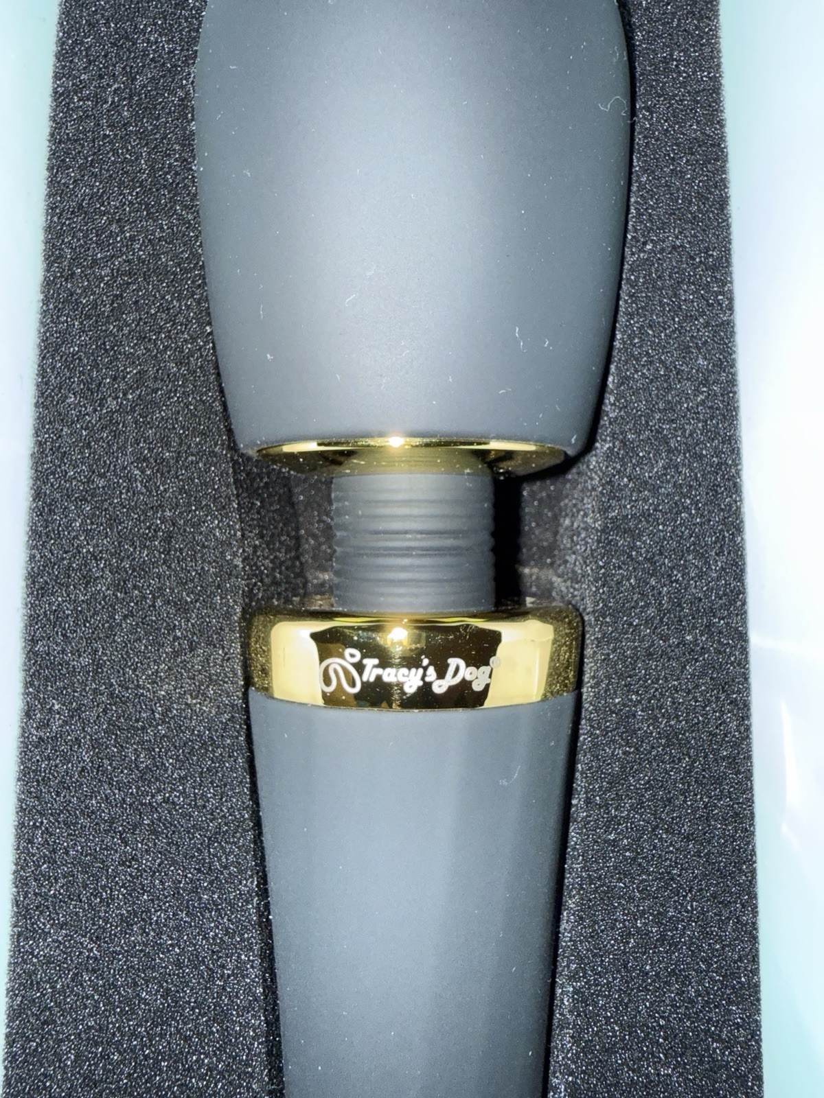 Tracy’s Dog Hammer Vibrating Massage Wand Cordless USB Rechargeable Black/Gray