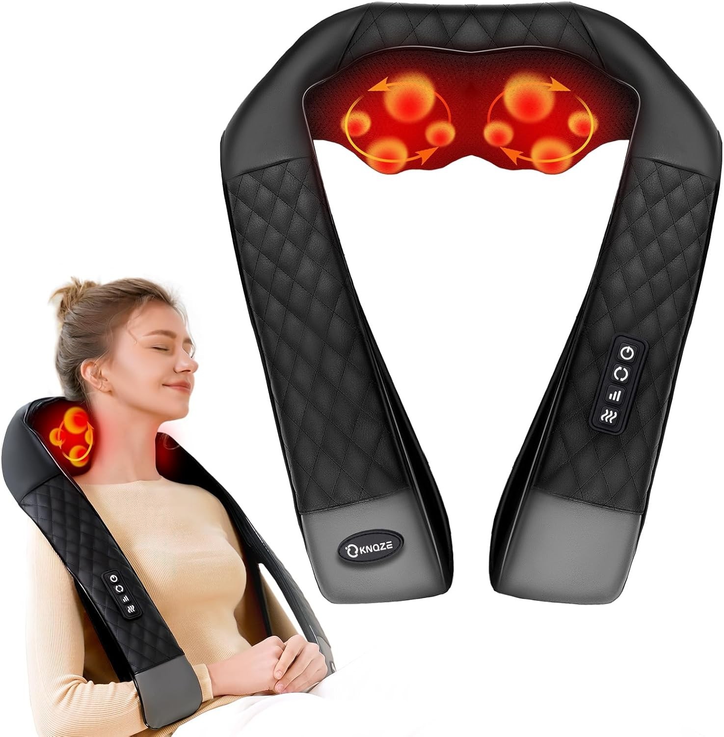 Portable Shiatsu Massage Belt with Adjustable Heat for Stress and Fatigue Relief