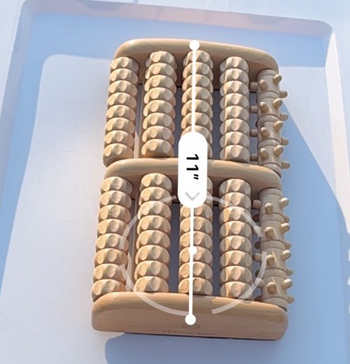 TheraFlow Manual Wooden Foot Massager Roller Board, Rolling & Acupressure