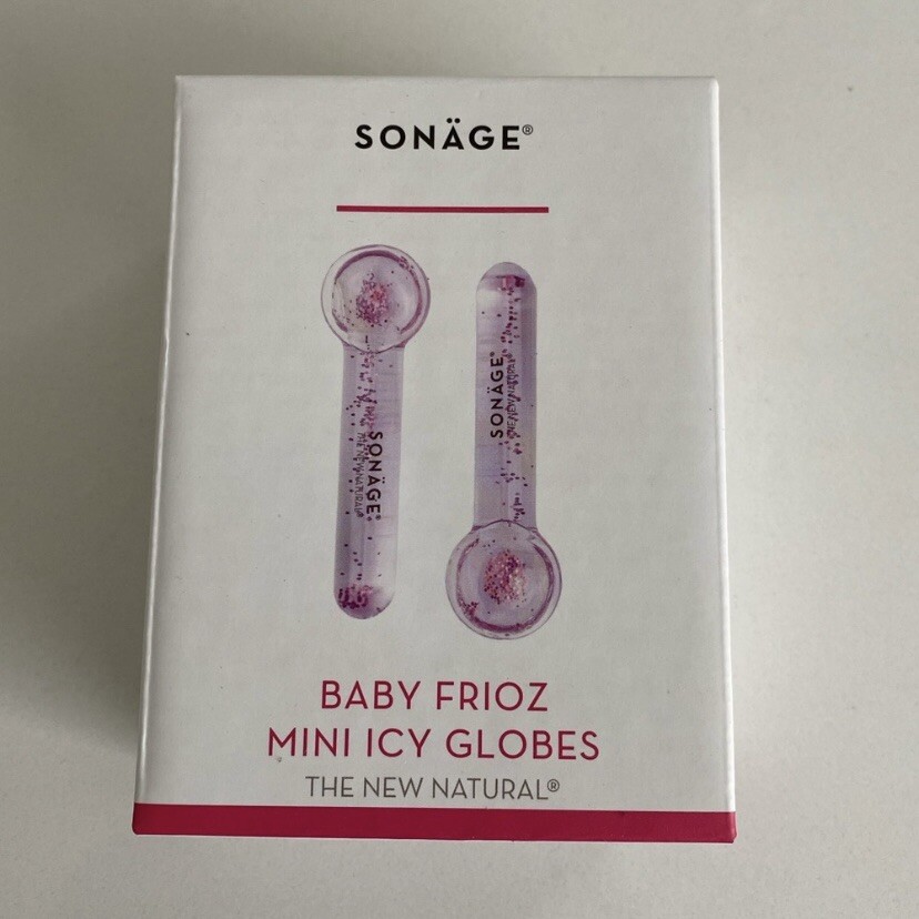 NIB “Baby Frioz Mini Icy Globes” Face Massager And De-Puffer By Sonage