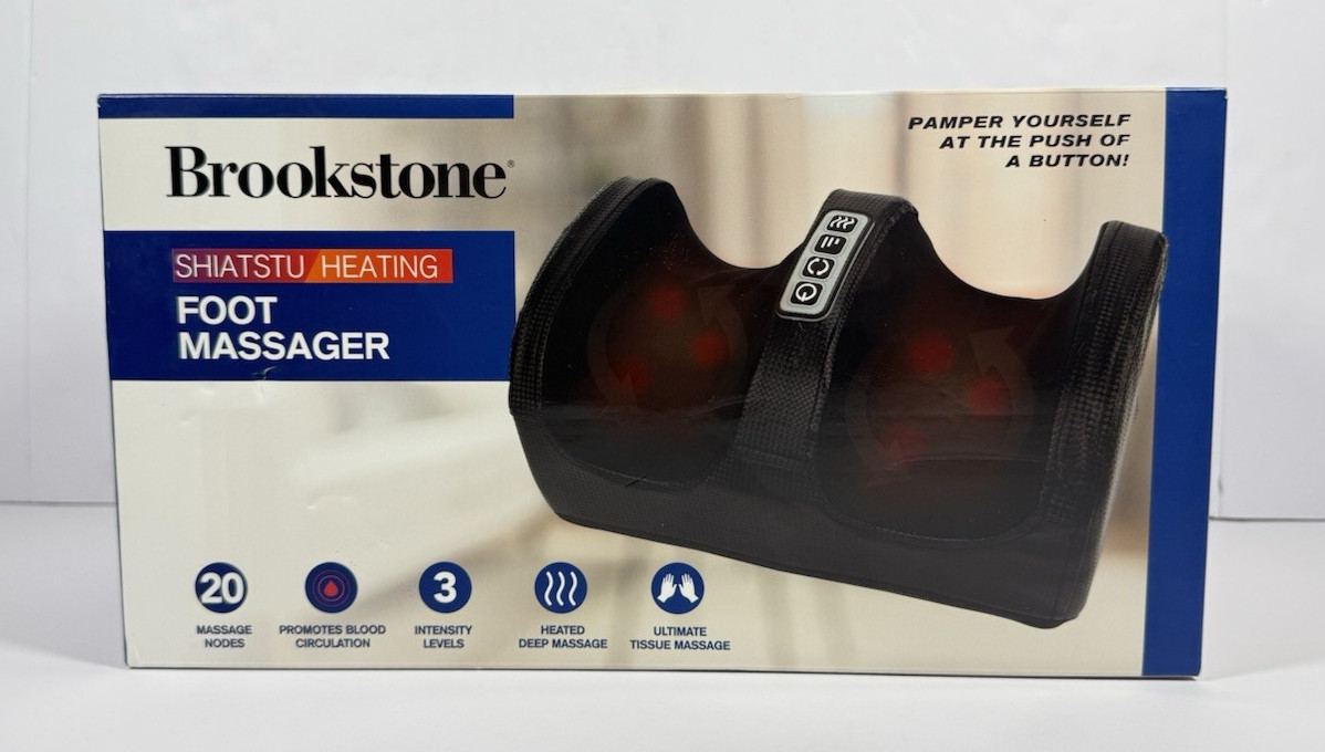 Brookstone Shiatsu Heating Foot Massager BK1620M-BLK