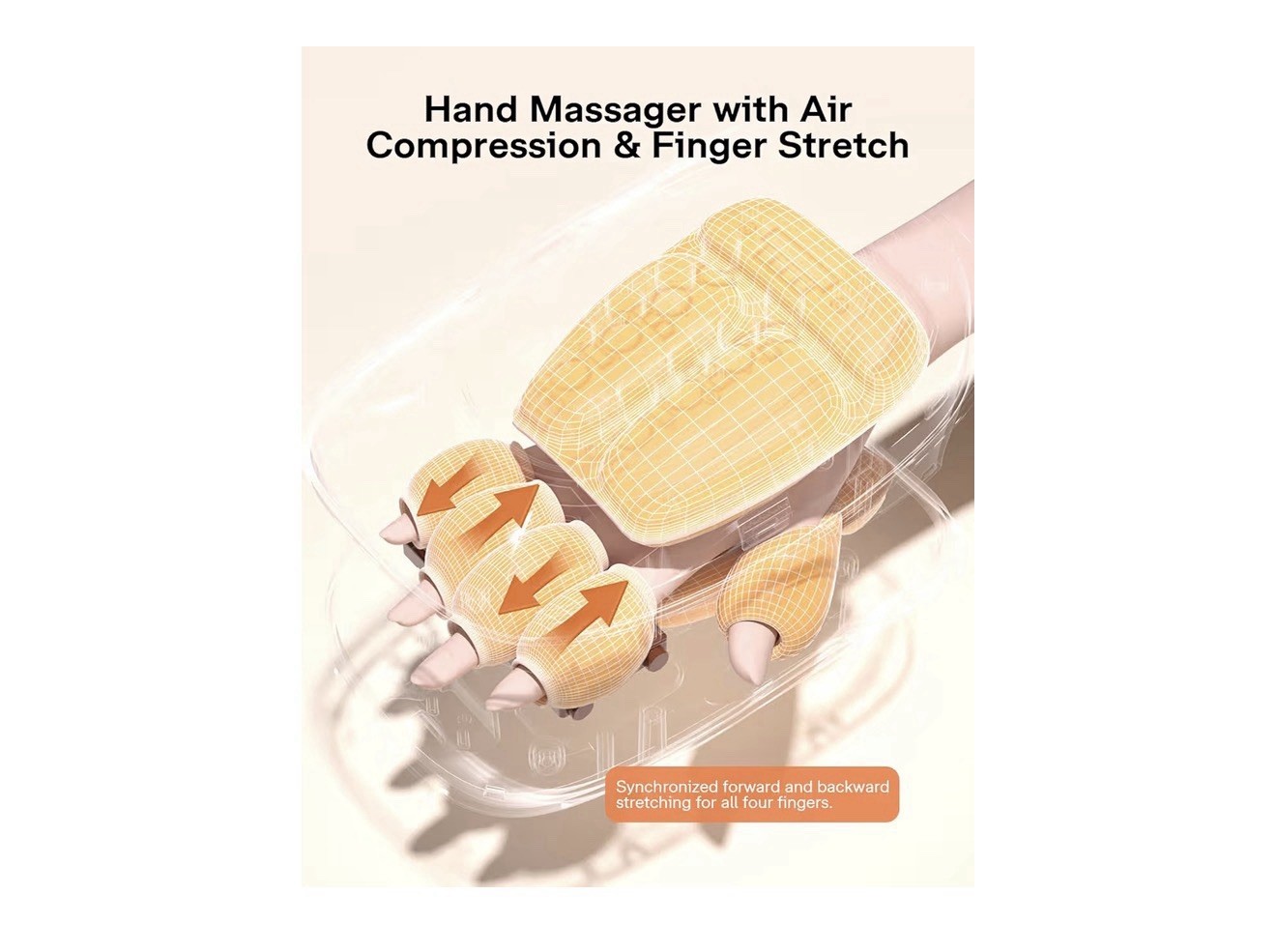 Hand Massager with Heat and Compression, Knuckle Stretching and Hand Massage,…