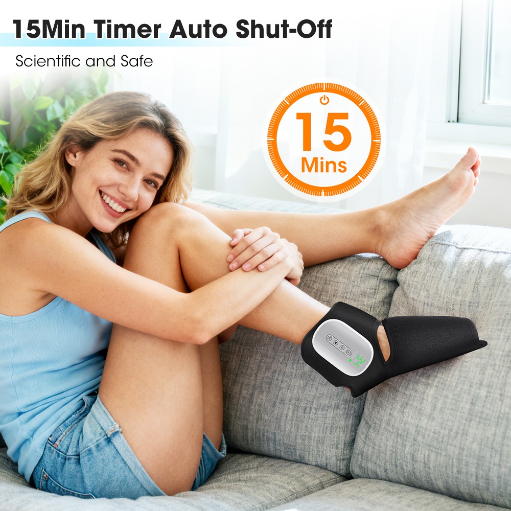 2/1Pc Air Compression Foot Ankle Massager for Pain Relief 4 Heating 3 Vibration