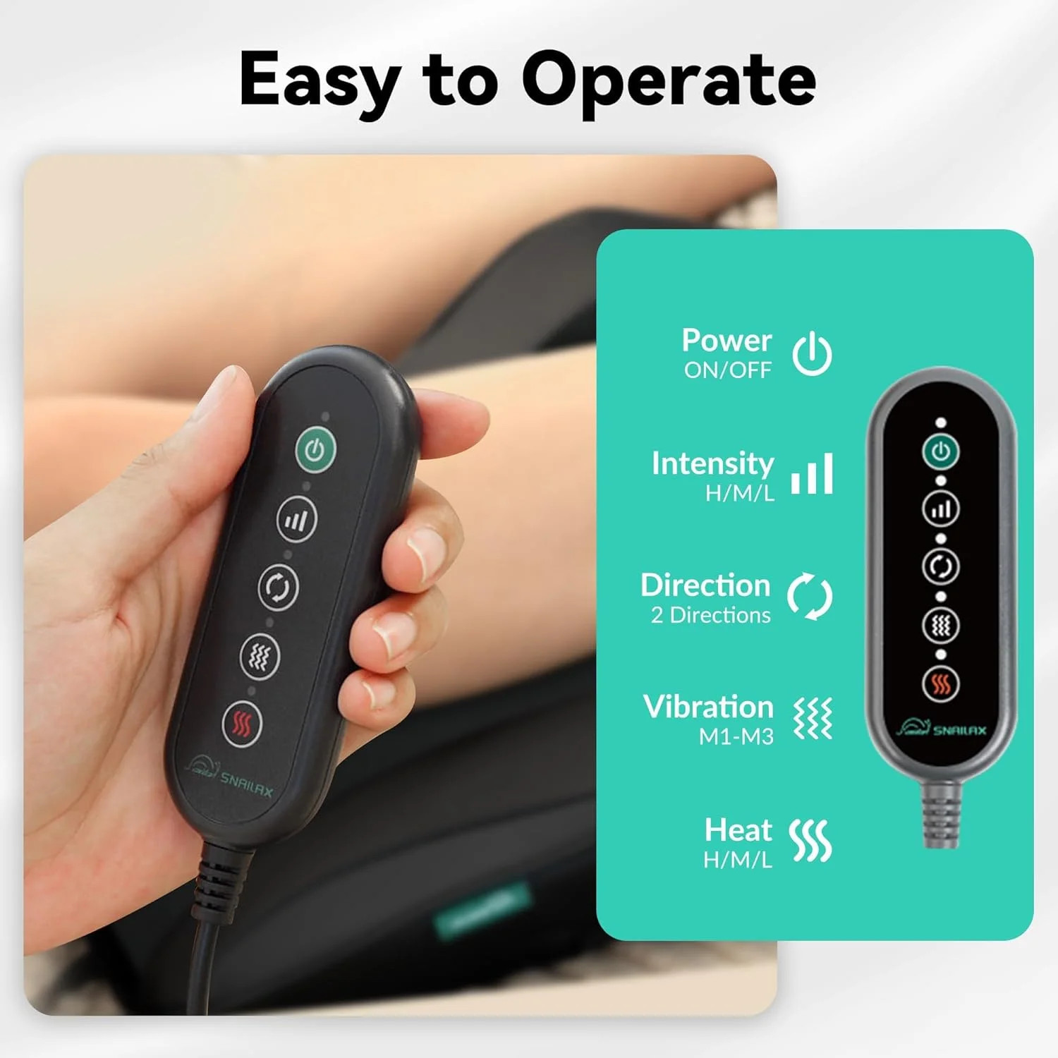 Snailax Back Neck Massager with Heat, 3D Shiatsu Back Massager for Pain Relief D