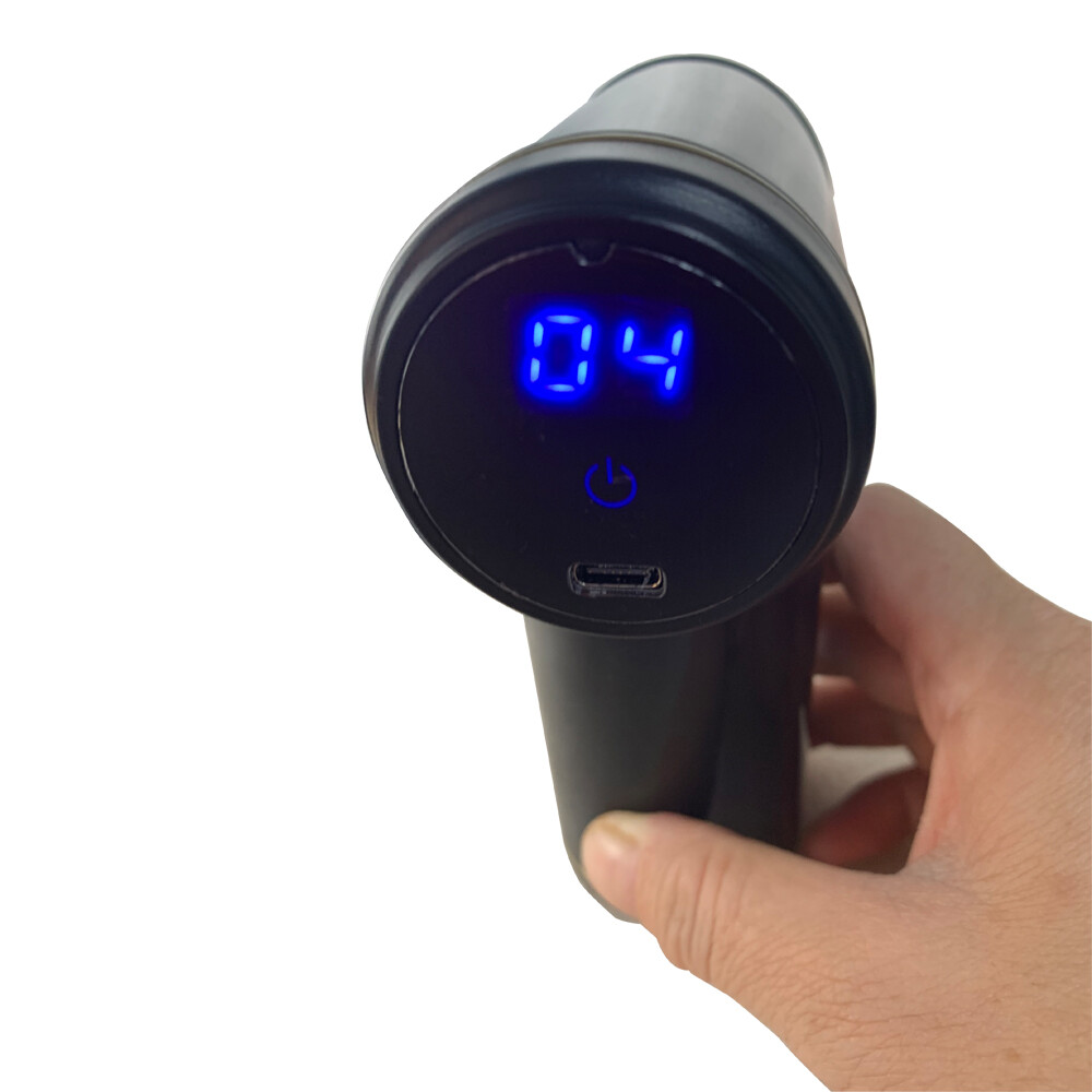 Massage Gun Deep Tissue Percussion Muscle Relax Massager + 4 Heads Massage Gun
