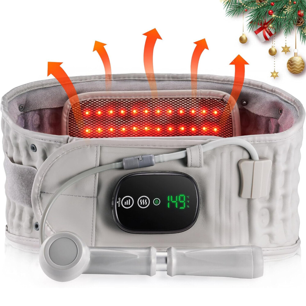 Inflatable Decompression Back Belt with Red Light Heating and Vibration Massager