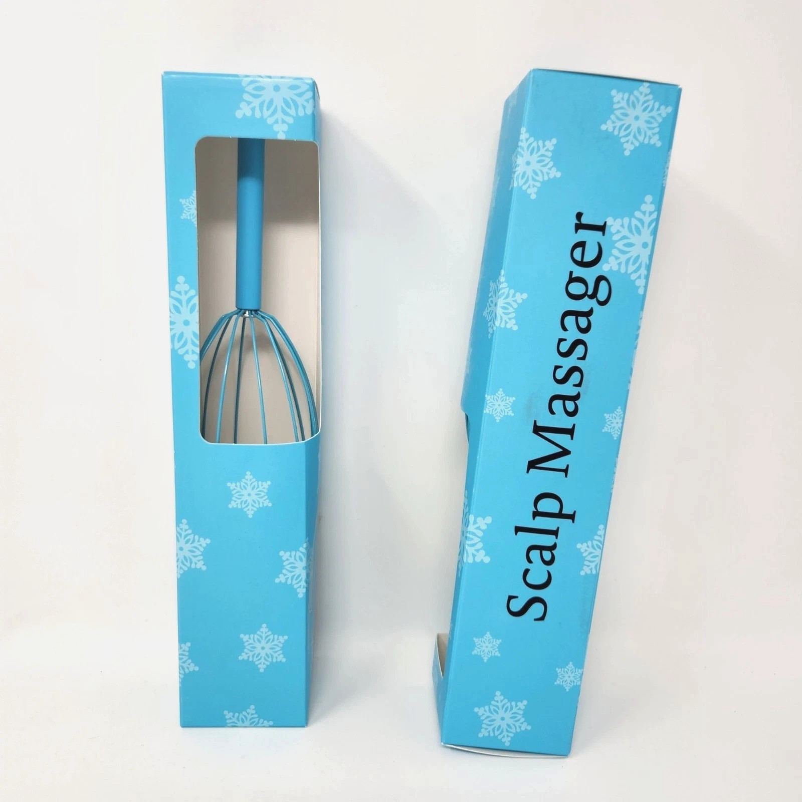 Lot of 2 Head Massager Scalp Scratcher With Box Blue Metal Relaxation NEW