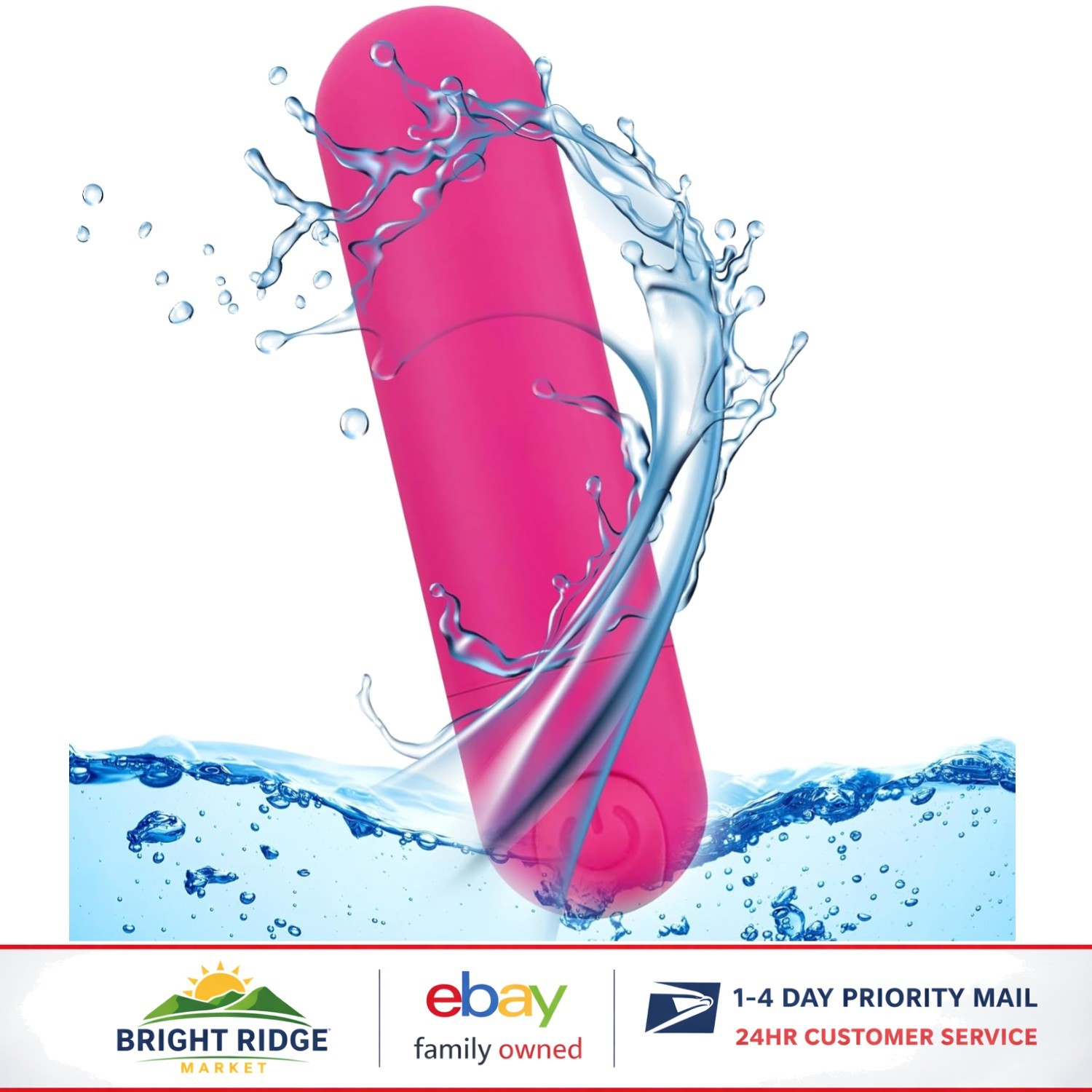 Portable Deep Tissue Back Massager for Relaxation, Rechargeable & Waterproof Red