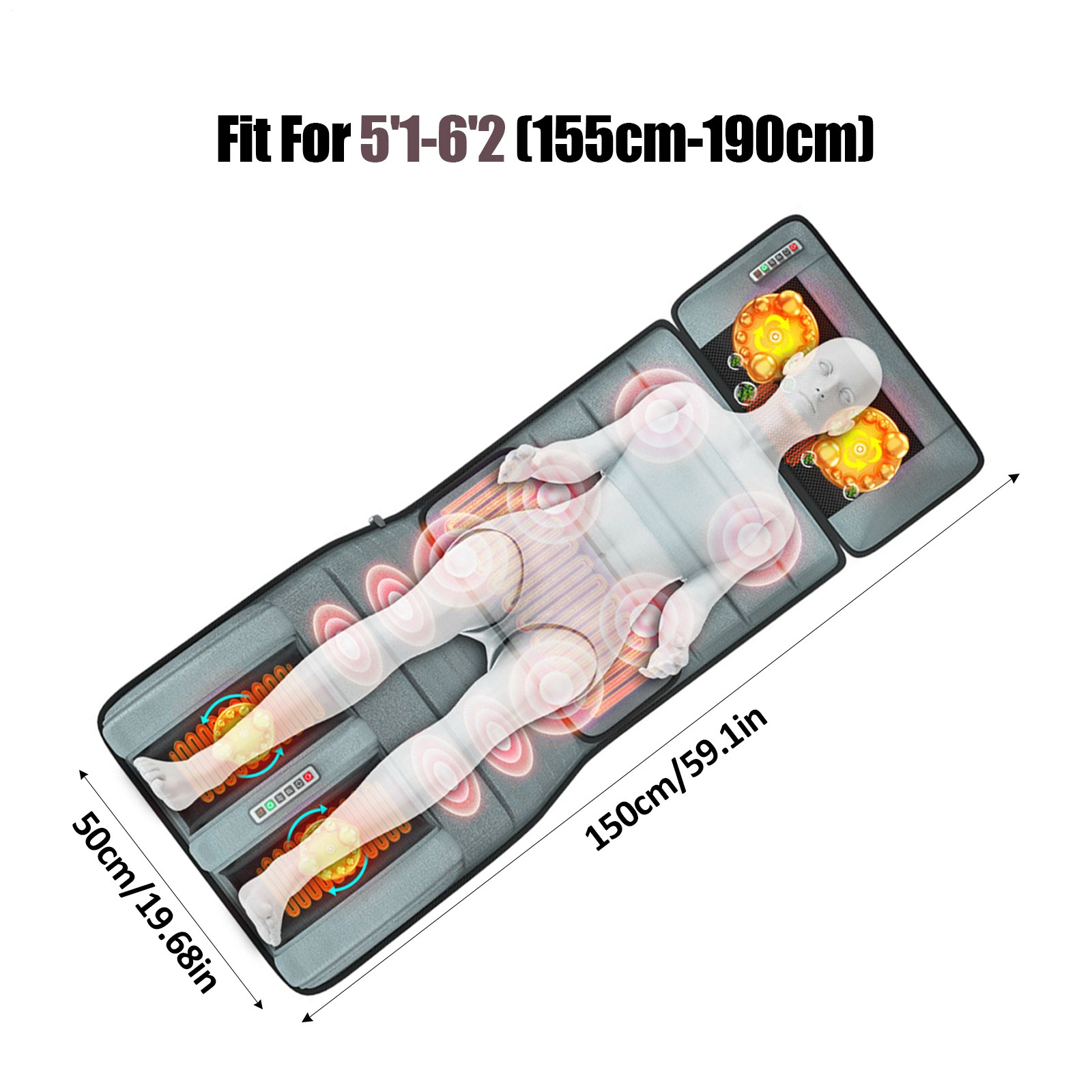 Massage Pad Full Body Bed Massager for Whole Body Relaxation Bed Massager