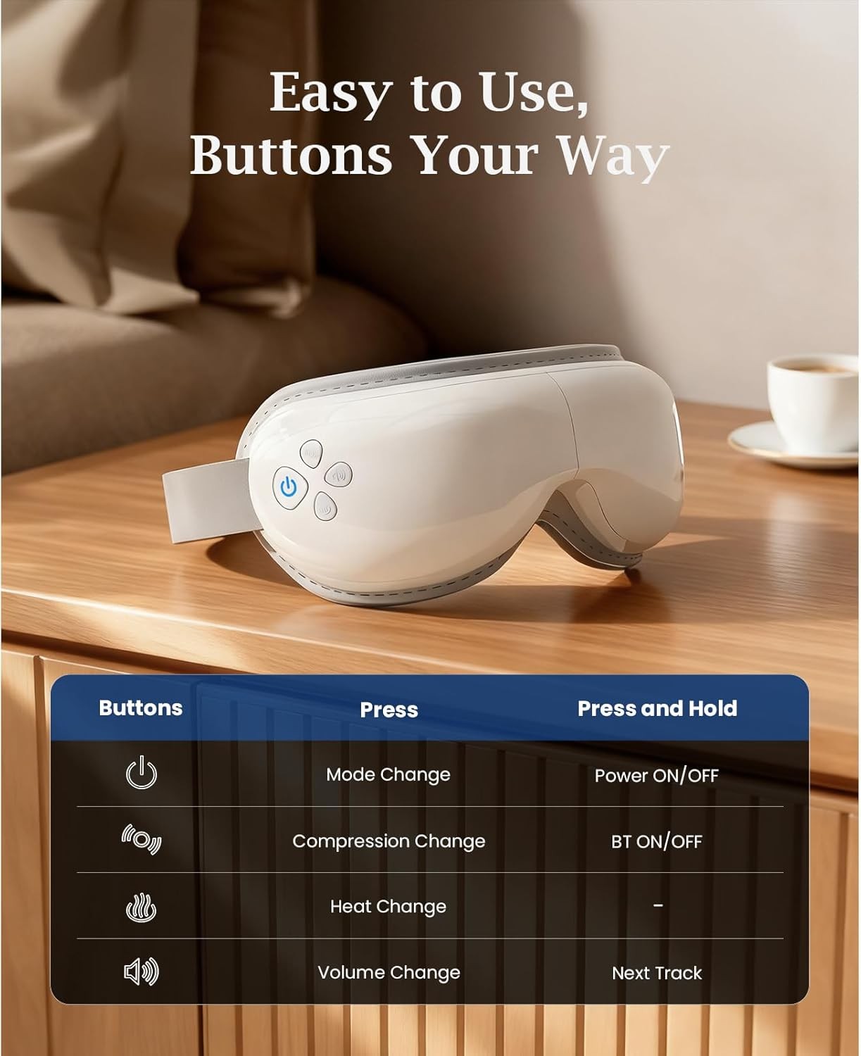 Bob and Brad Smart Eye Massager with Remote Relax Heated Mask FSA/HSA Eligibe
