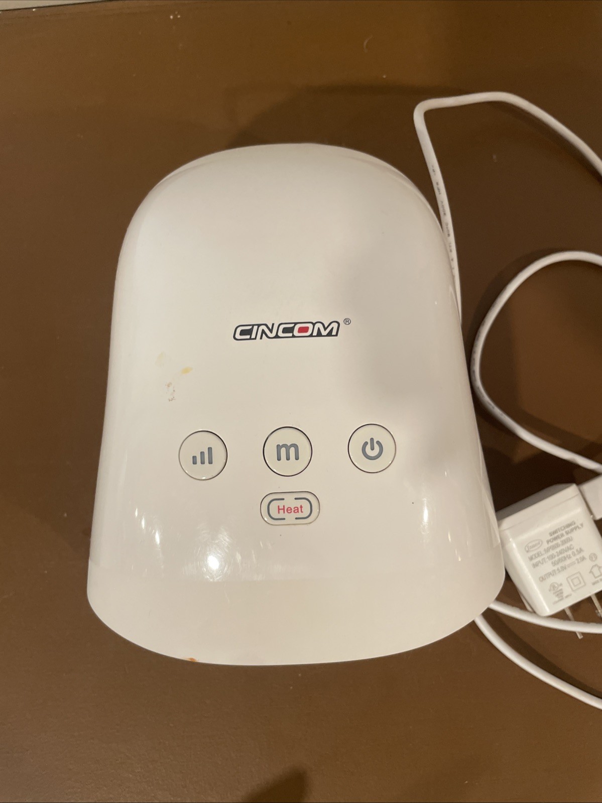 Cincom CM-026H White Handheld Rechargeable Cordless Hand Massager w/Heat-#8