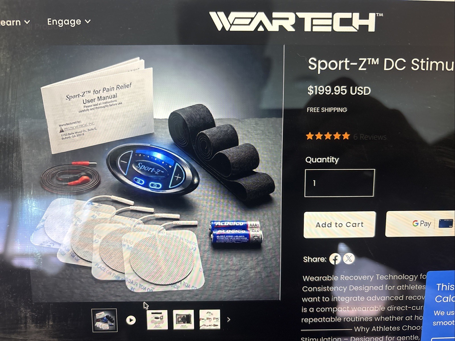 Sport-z Portable TENS electric Therapy Pain Relief Massage