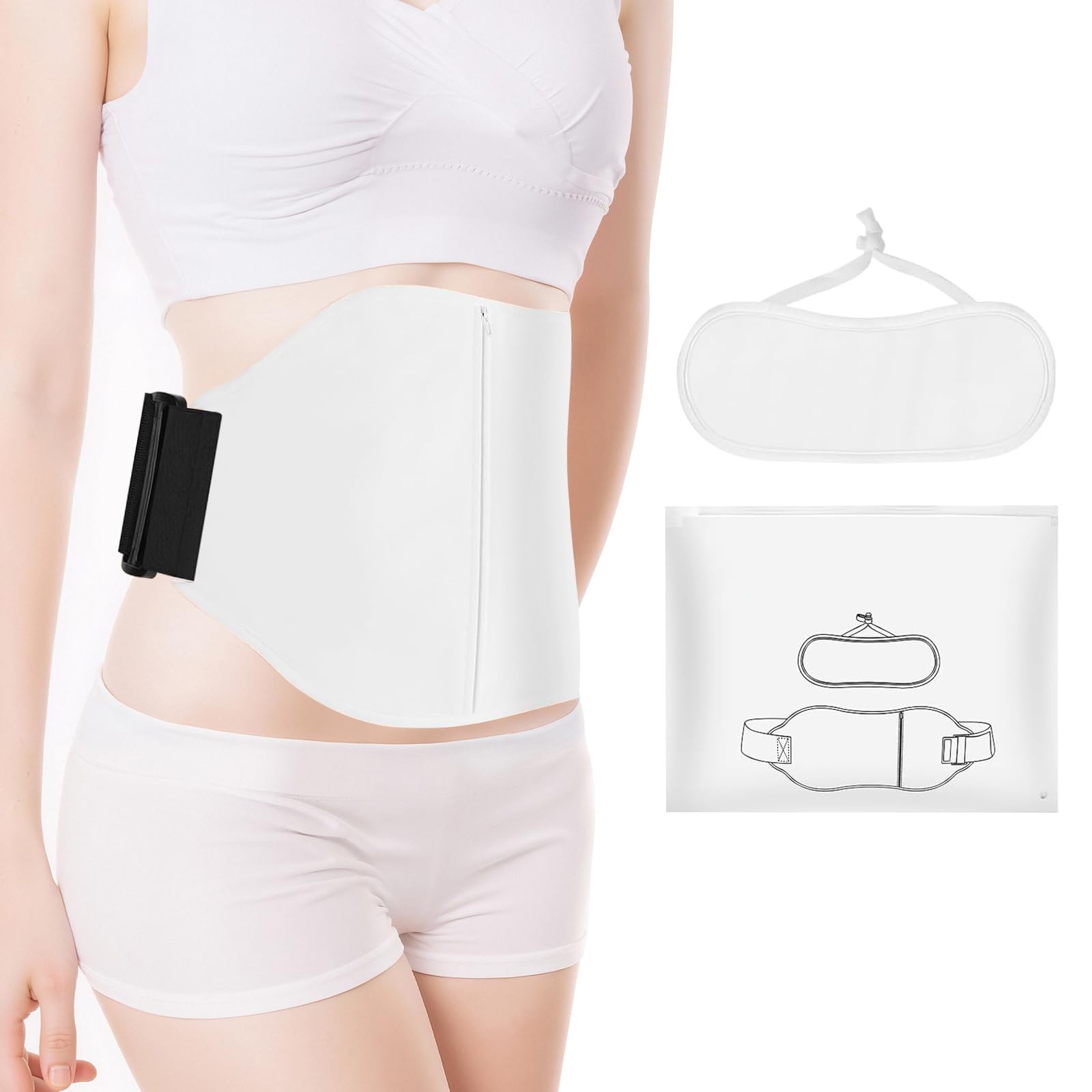 Castor Oil Pack Wrap for Stomach, Neck, Breast, Belly, Liver Detox, Reusable