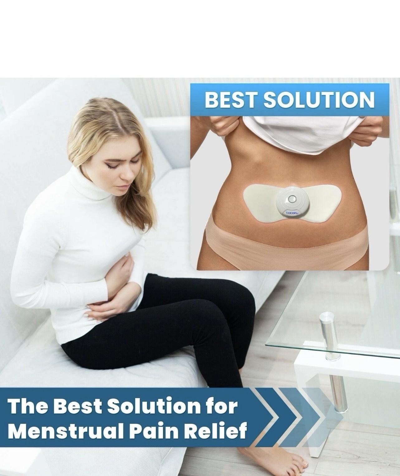 Wireless Back Pain Relief Massager TENS Unit Bluetooth Electric APP Control