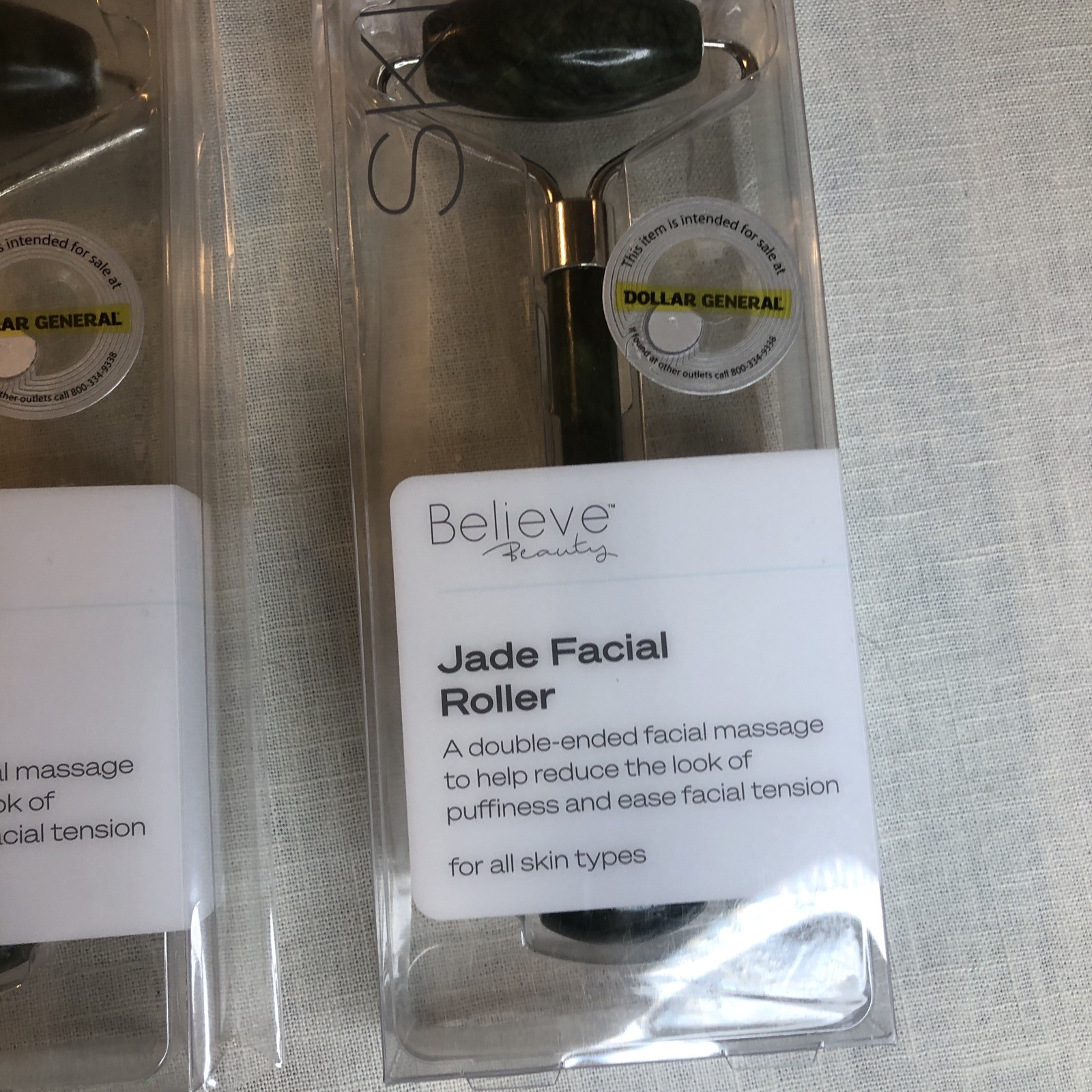 2 Believe Beauty Jade Facial Roller-double ended facial massage-New In Package