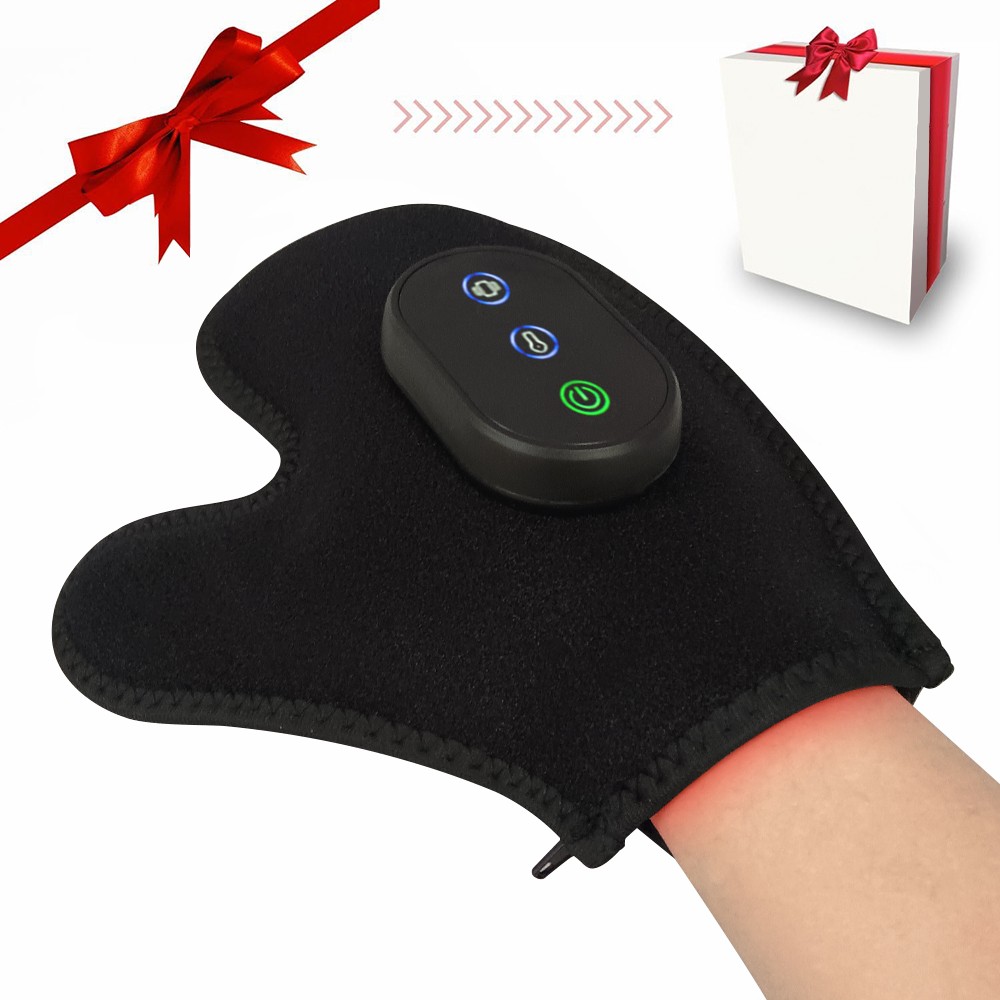 RedLight Therapy Cordless Massager Glove 3 Heat &vibration USB Rechargeable﻿