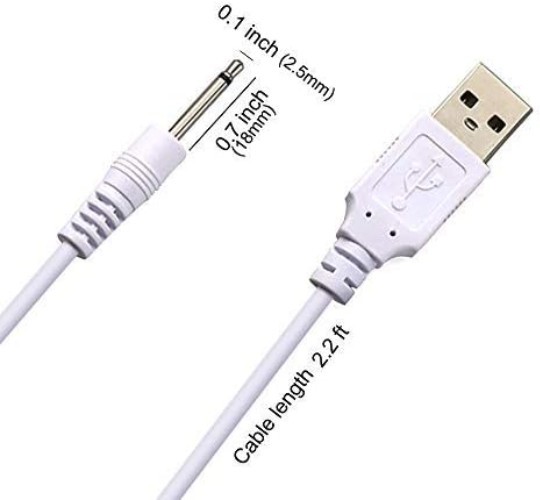 2 Pack Fast Charging USB Cords – Universal 2.5mm DC for All Your Devices