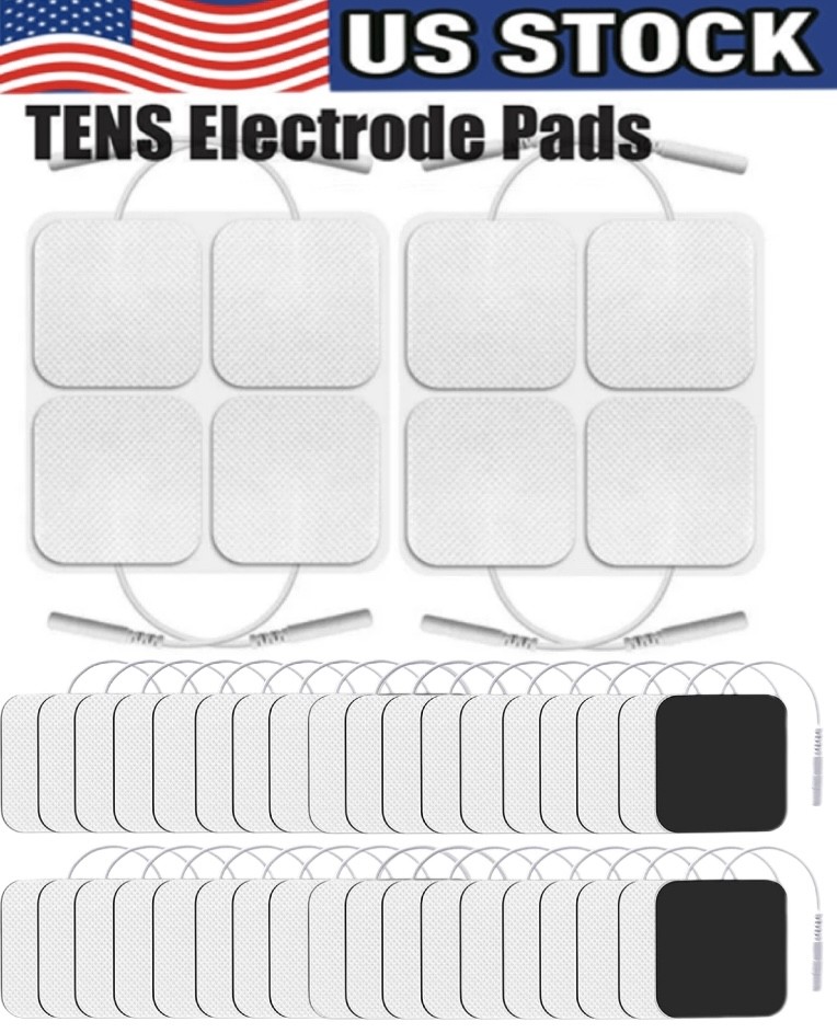 40 TENS Electrode Pads EMS Replacement Unit 7000 3000 2×2 Muscle Stimulator BULK