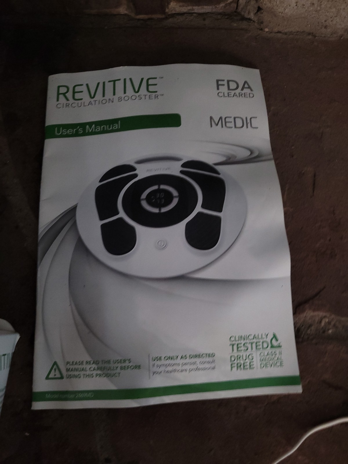 Revitive Medic Circulation Booster Power Adapter, Remote, Bag, Electrode Pads,