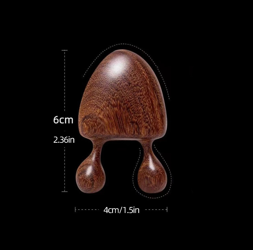 1pc Brown Sandalwood Face Massager Eye Relief Facial Massage Tool – NEW