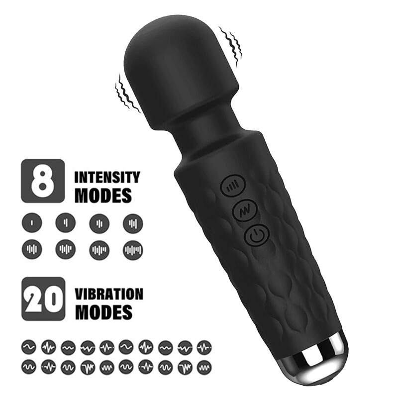 Handheld Massager 20 Speeds Wand Vibrating Massage Magic Full Body Therapy Motor