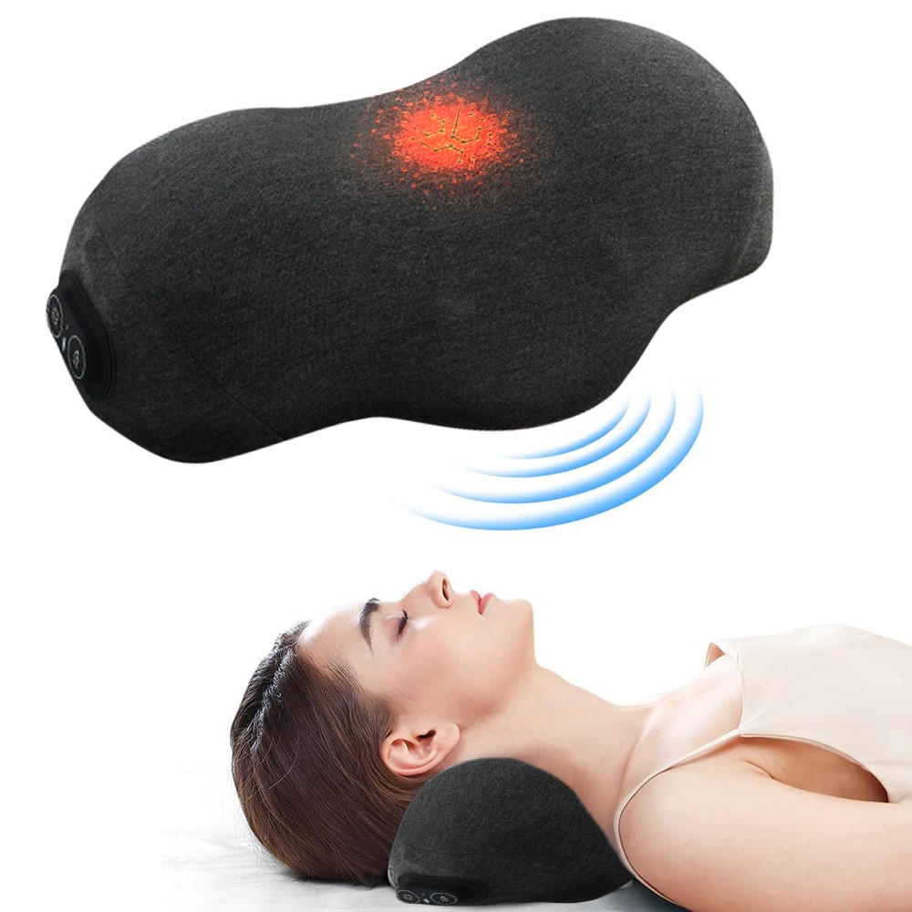 Cervical Pillow for Neck Pain Relief with 3 Heat Levels & 3 Vibration Modes New
