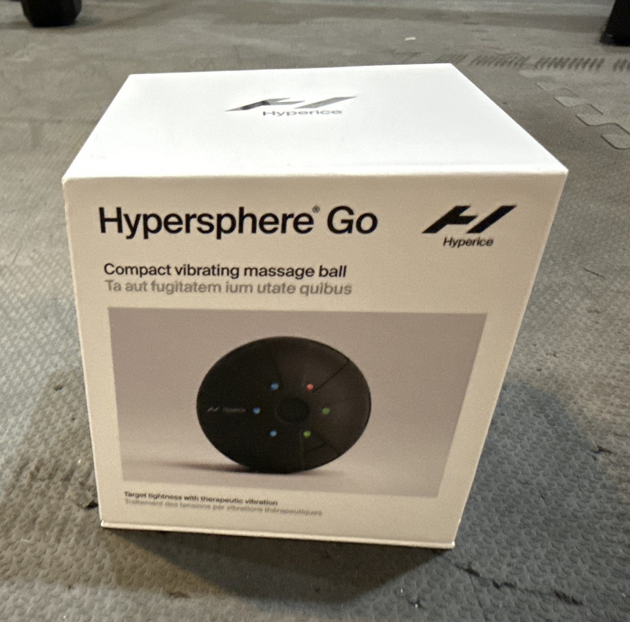Hyperice Hypersphere Go Compact Vibrating Massage Ball Black w/ Stand & USB
