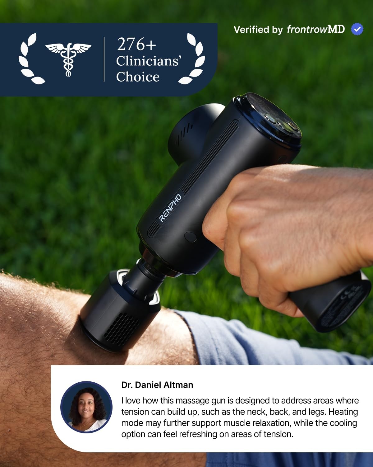 Upgraded Massage Gun with Heat & Cold Therapy – Deep Tissue Muscle Massager for