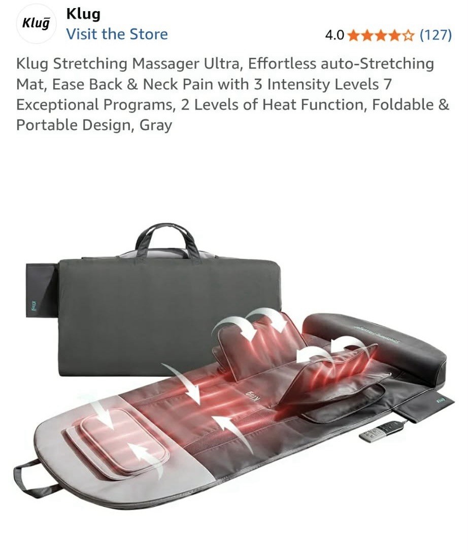 Klug Stretching Massager Ultra MT-102 Full-Body Heat Massager Open Box