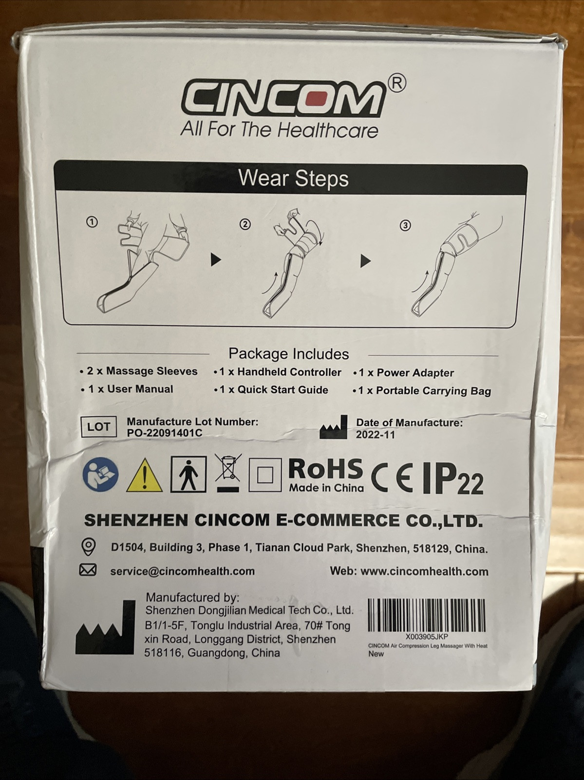 CINCOM Leg Massager Upgraded Foot Calf Thigh Massager with Heat and Compression