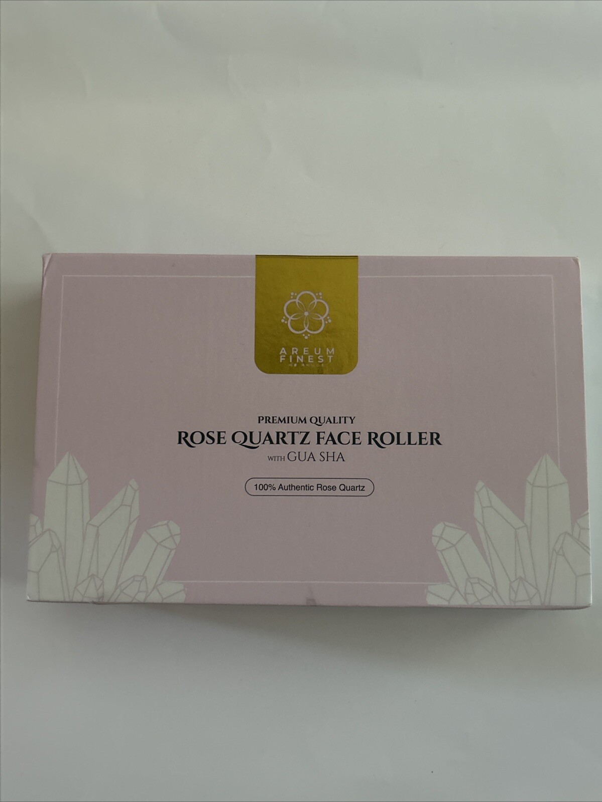 Rose Quartz Face Roller Gua Sha Self Care Set With Pouch Pamper Anti Aging Pink