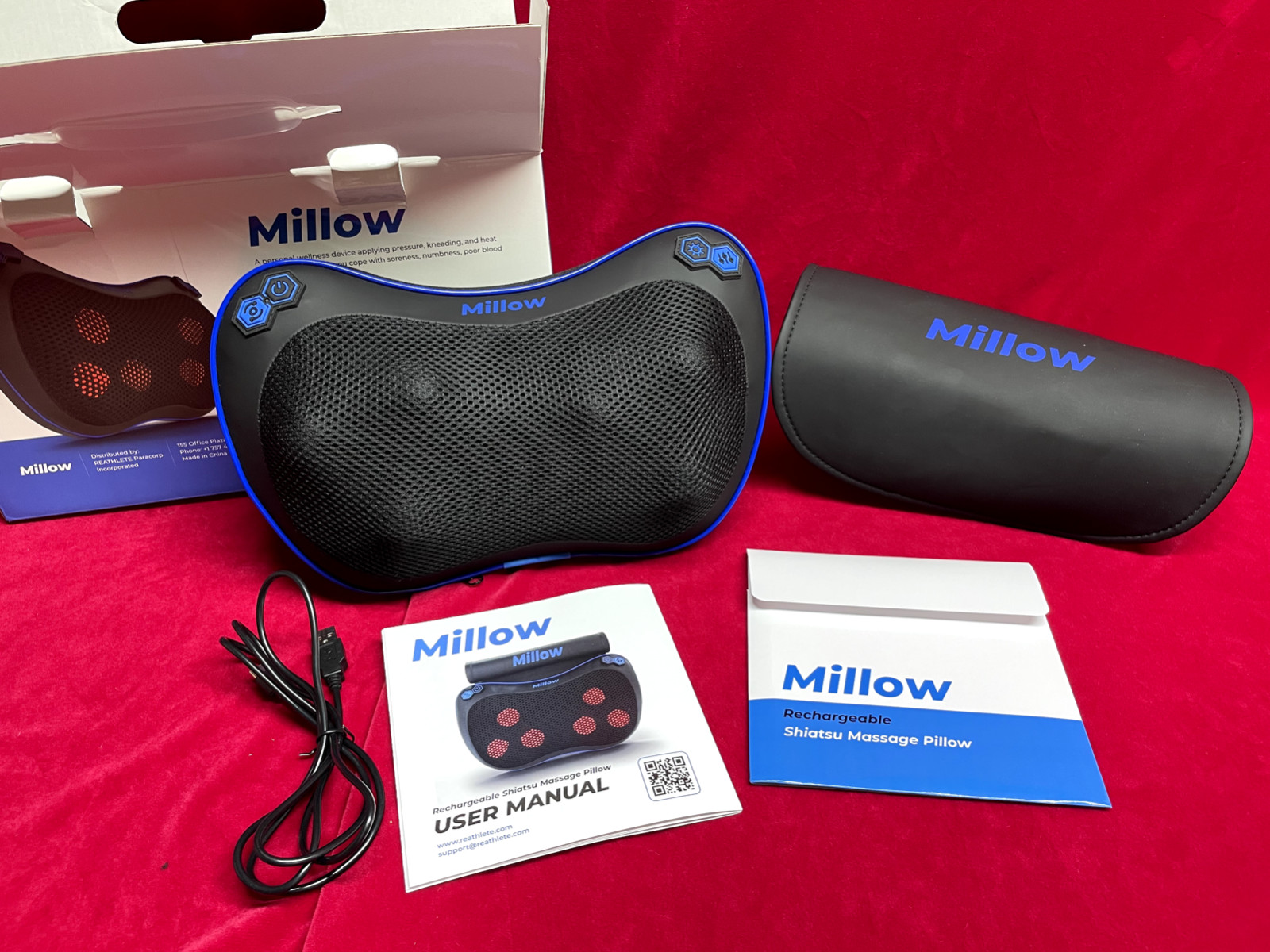 Millow Heat Therapy Shiatsu Massage Pillow